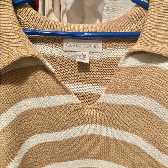 Striped Collar Sweater - Picture 2 of 2